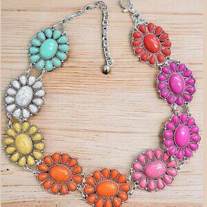Multicolor Concho Belt Girls